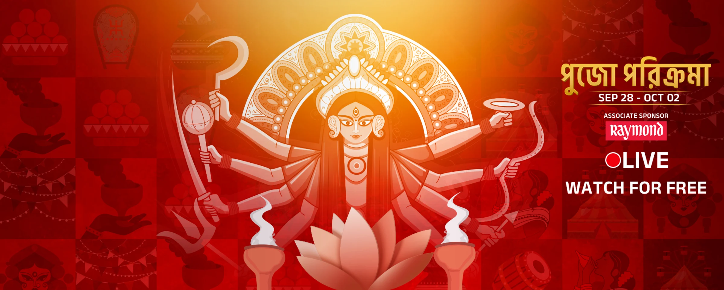 Durga Puja Live Pandal 2025 Watch Pujo Parikrama (Live)